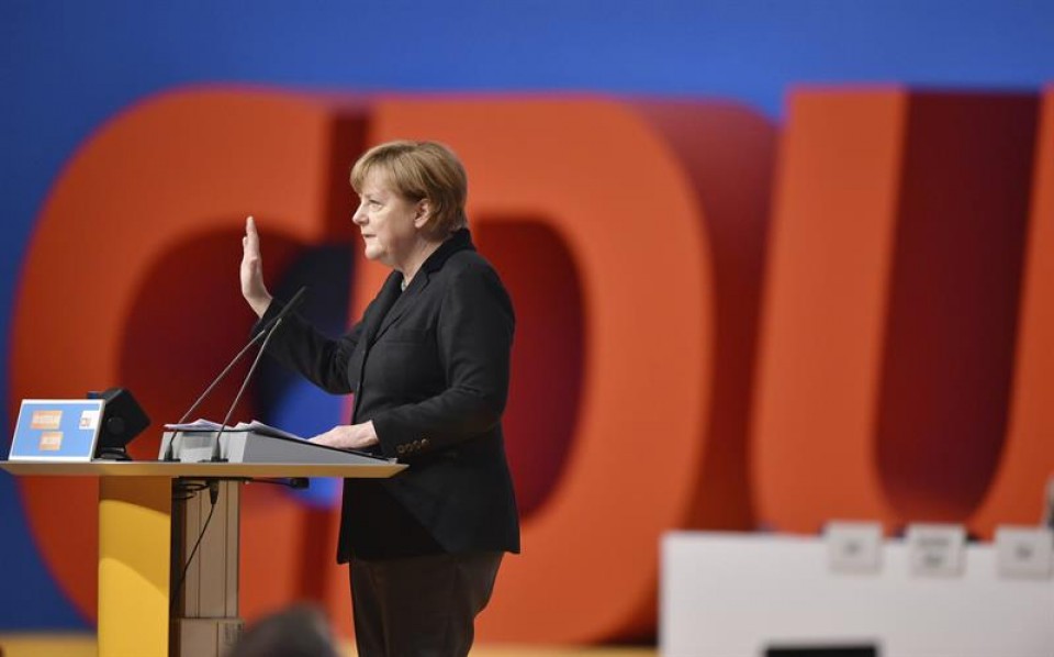 La presidenta del partido Unión Cristianodemócrata (CDU), la canciller alemana Angela Merkel. EFE