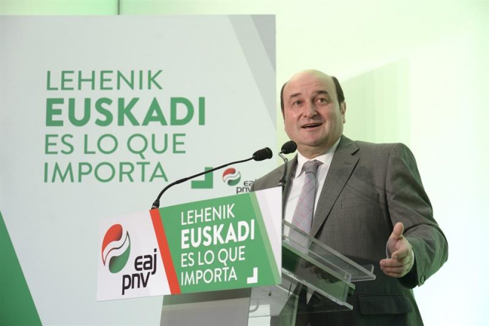 El presidente del EBB del PNV, Andoni Ortuzar. Foto: EFE