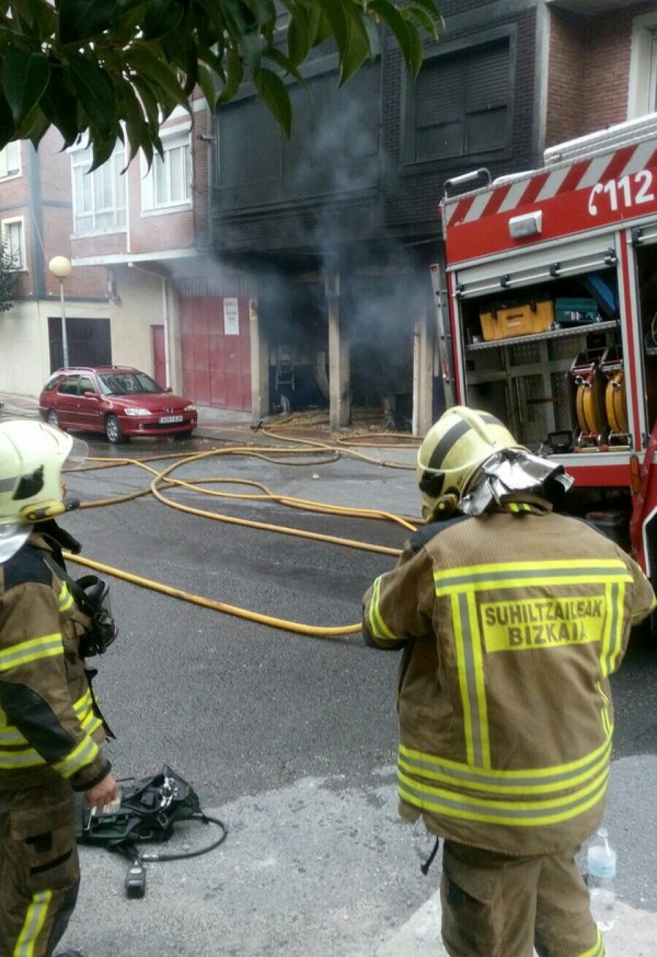 Incendio en Gorliz. Foto: @BomberosBizkaia 
