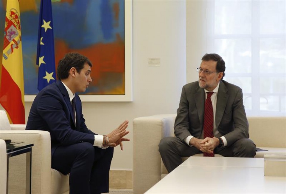 Mariano Rajoy y Albert Rivera en La Moncloa. Imagen de archivo