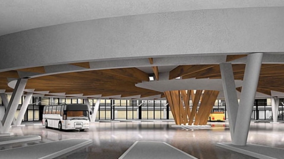 Imagen recreada por ordenador de la nueva estación de autobuses de Donostia. Foto: EiTB