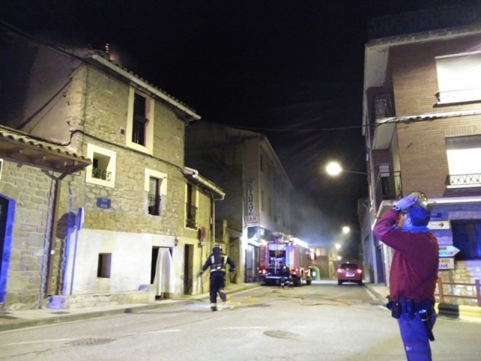 Incendio en Murillo el Fruto (Navarra). Foto: Gobierno de Navarra