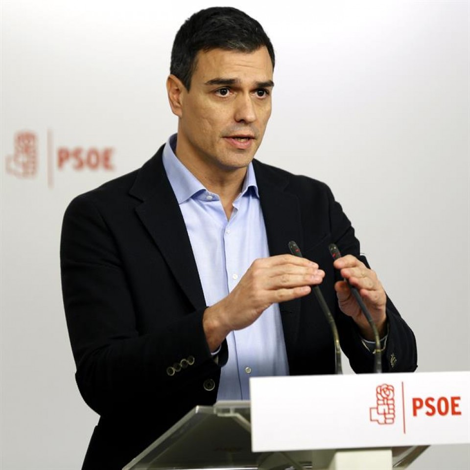 Pedro Sanchez PSOEko idazkari nagusia. Artxiboko irudia