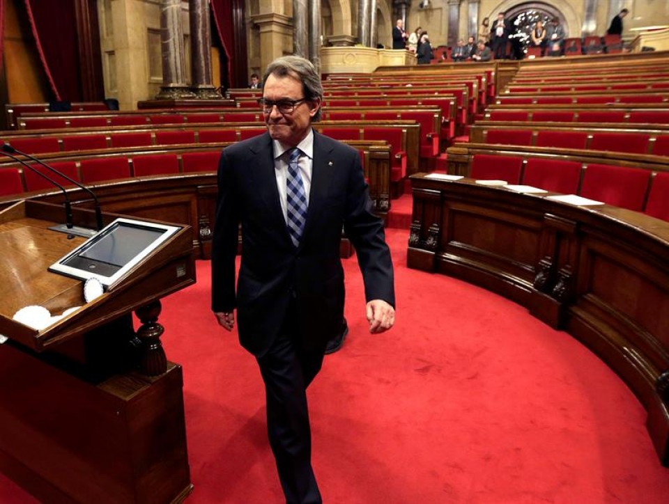 Artur Mas Kataluniako Parlamentuan. Artxiboko irudia