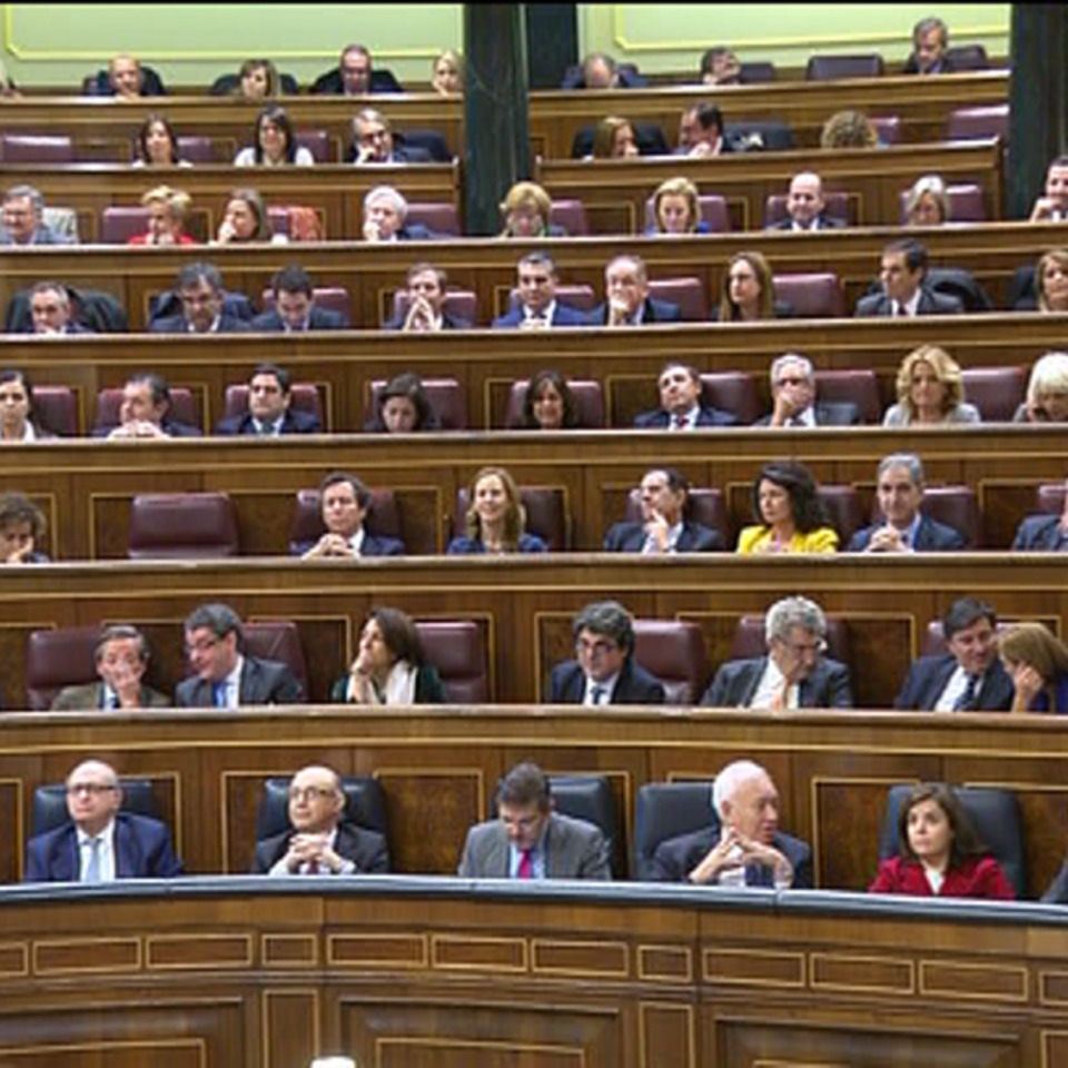 Patxi Lopez Espainiako Diputatuen Kongresuko presidente aukeratu zuteneko argazkia. EFE