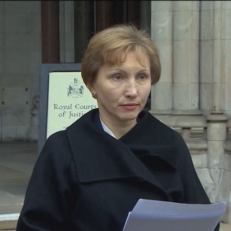 Marina Litvinenko, viuda de Alexander Litvinenko. Foto: EFE