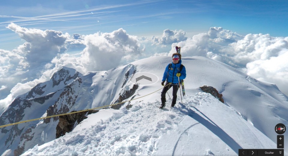 Subida al Mont Blanc, en Street View.