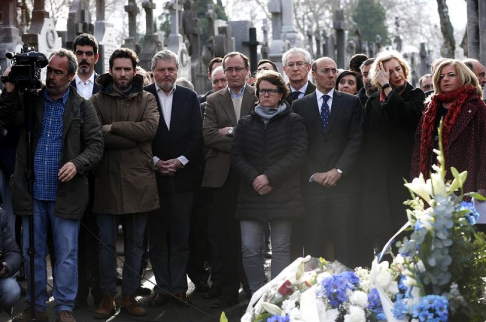 Homenaje a Gregorio Ordóñez, en el 21 aniversario de su asesinato por ETA. Foto: EFE