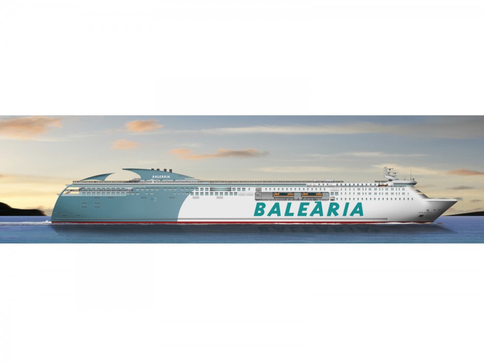 Imagen del ferry que construirá la La Naval para Baleària. Imagen: La Naval