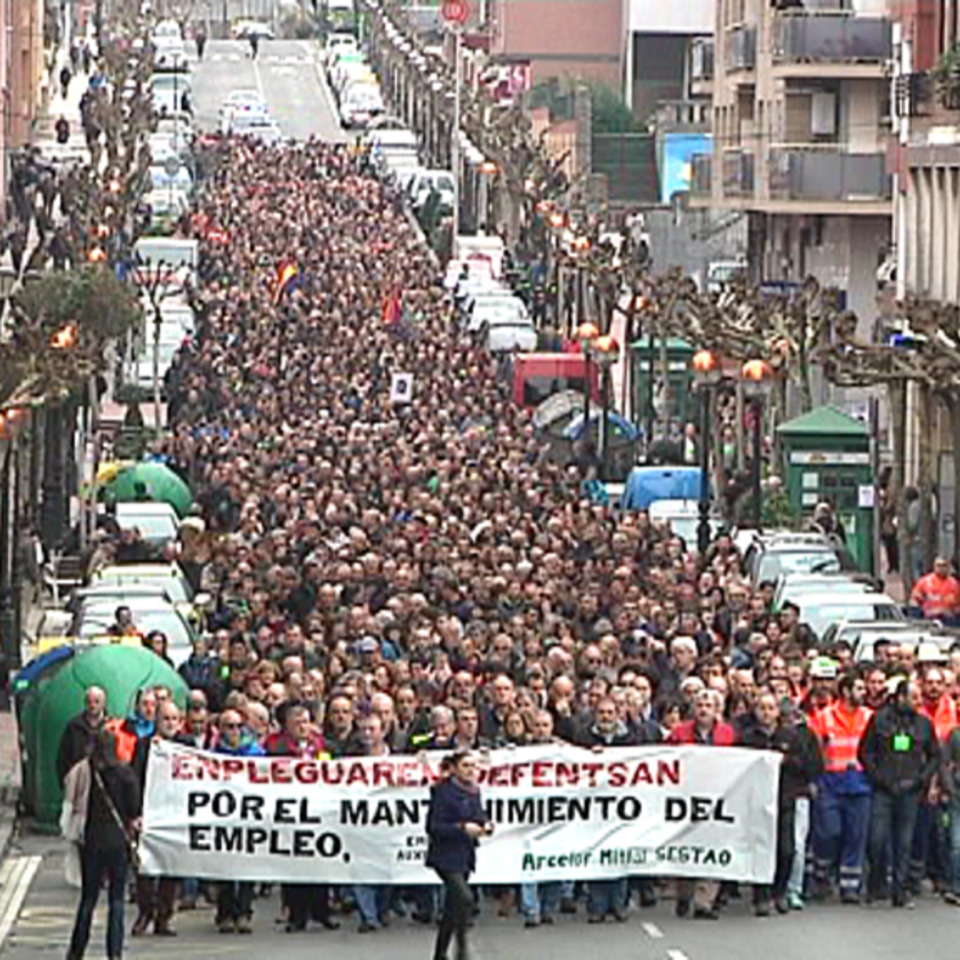 Manifestación multitudinaria en Sestao. Foto: EiTB