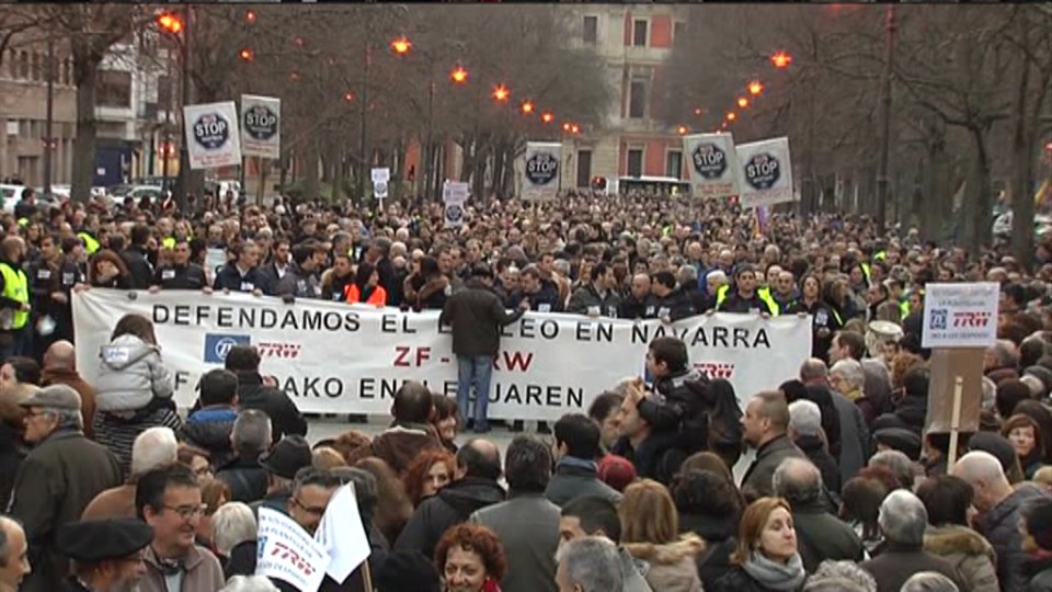 Iruñean izandako manifestazioa. Argazkia: EITB