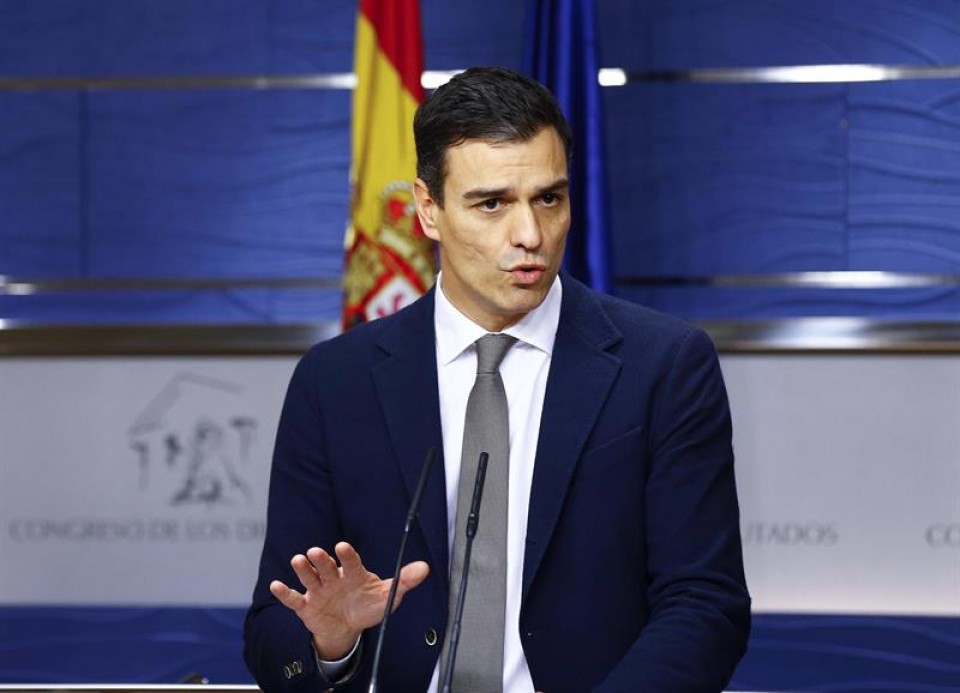 El candidato a la Presidencia del Gobierno español, Pedro Sánchez.
