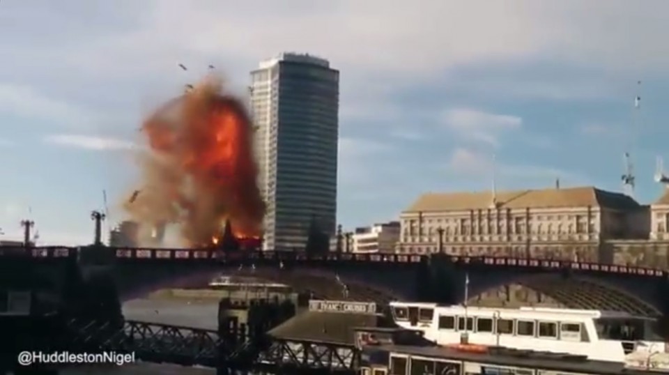 Pánico en Londres por una explosión durante el rodaje de una película
