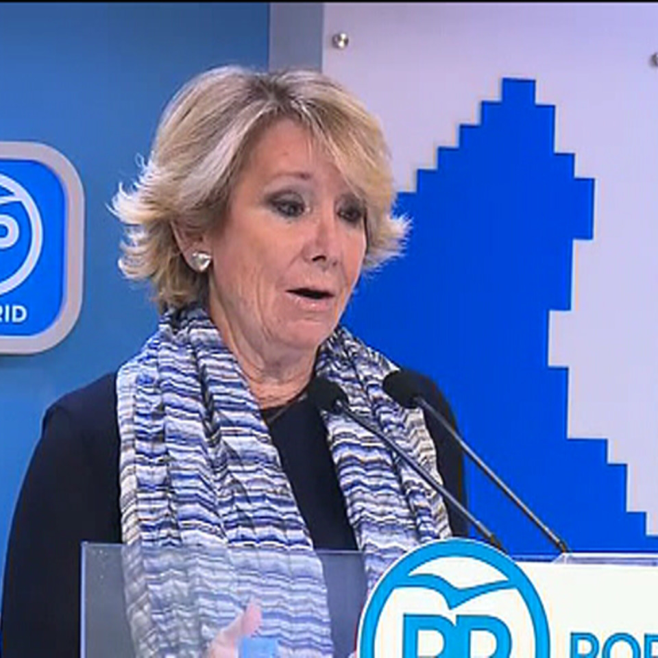 Esperanza Aguirre dimite como presidenta del PP madrileño