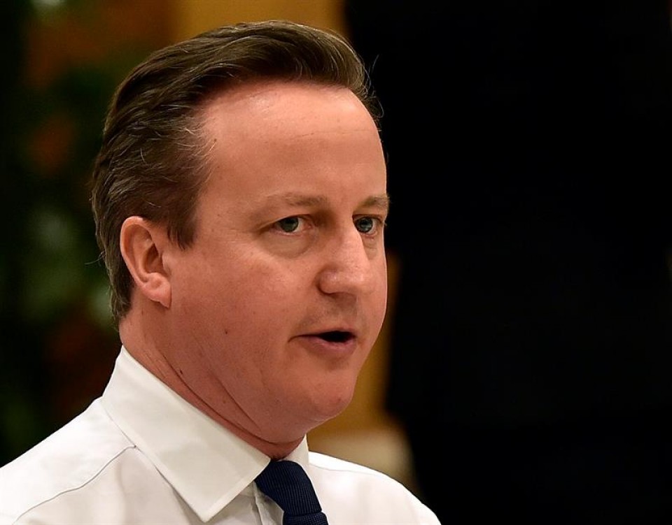 El primer ministro británico, David Cameron, en un momento de la reunión. Foto: EFE
