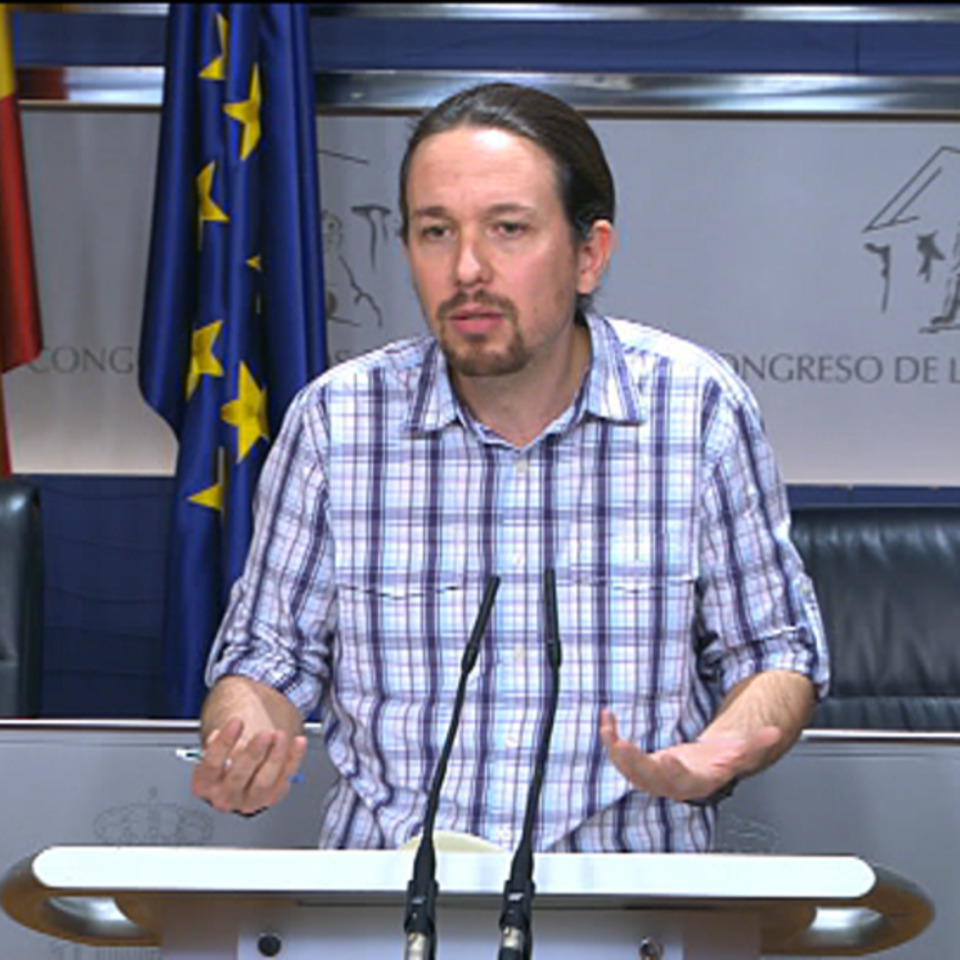 Pablo Iglesias Podemoseko burua. EiTB