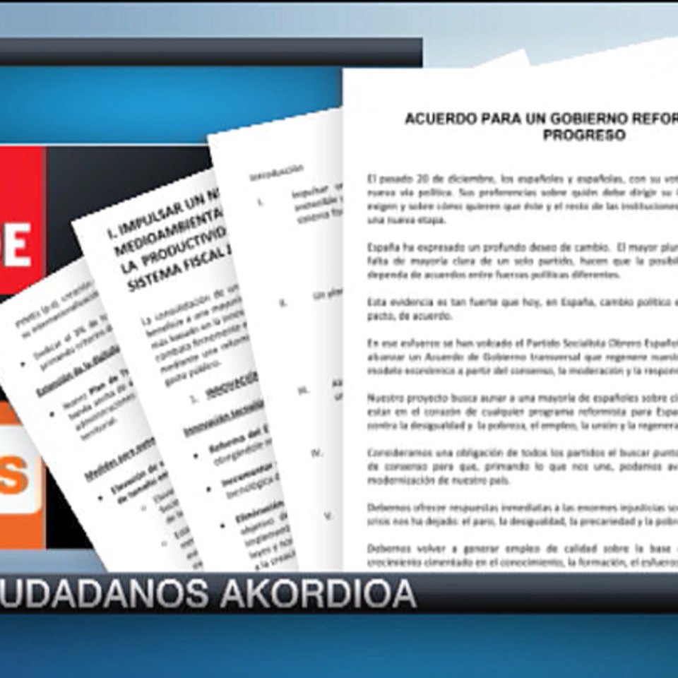 Ciudadanos cree que el PP podría suscribir el acuerdo PSOE-Cs
