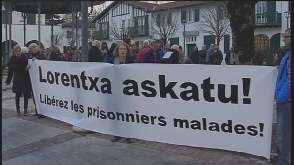 Protesta a favor de la liberación de Lorentxa Gimon.