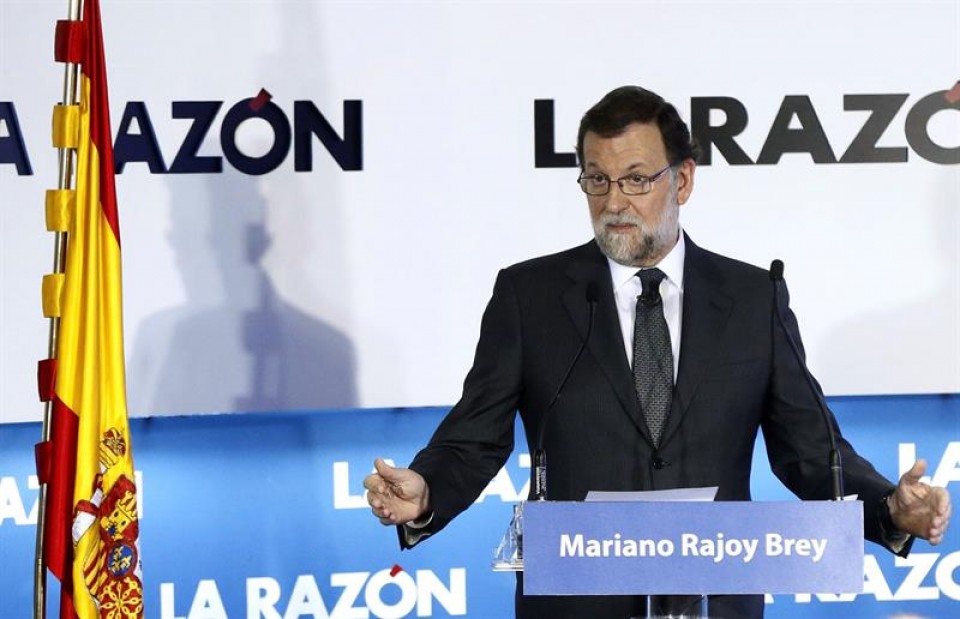 Mariano Rajoy durante una conferencia organizada por La Razón. Foto: EFE