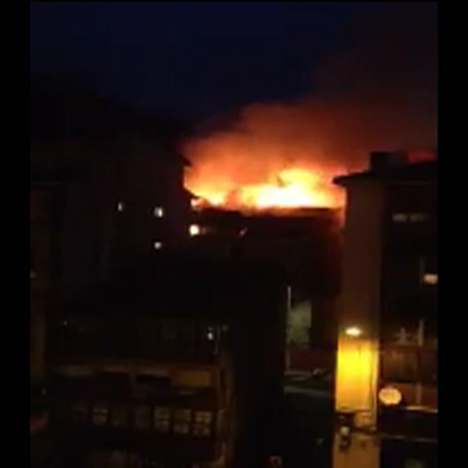 Incendio en Eibar (Gipuzkoa). Foto: Odile Kruzeta