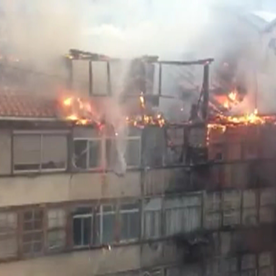 Incendio en Eibar. Imagen de archivo: EiTB