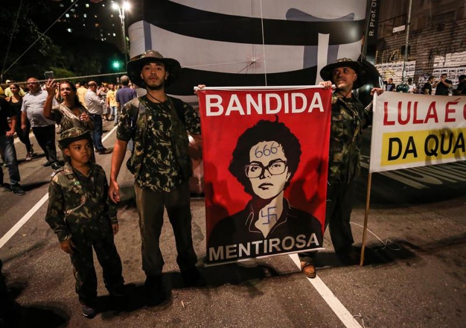 Brasil protestak protestas Lula Rousseff. EFE