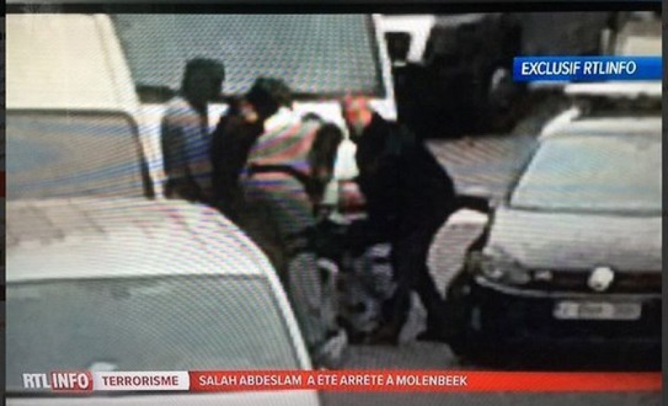Momento de la detención de Salah Abdeslam. Foto: RTL