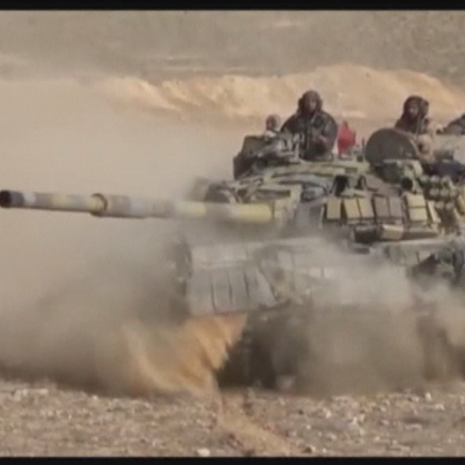 Fuerzas sirias avanzan hacia Palmira. Foto: EFE.