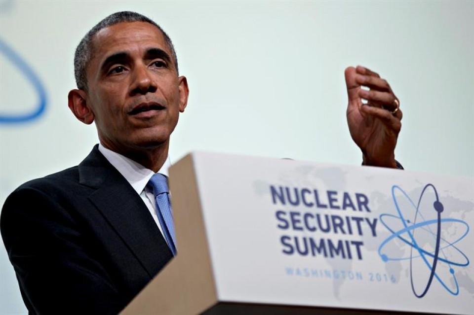 Barack Obama durante su conferencia en la cumbre nuclear de Washington. Foto: EFE