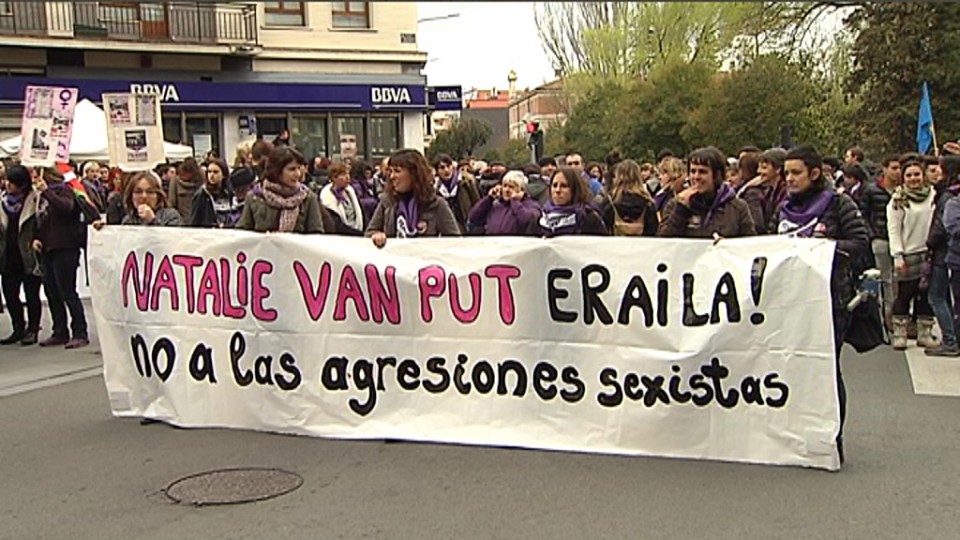 Una manifestación contra la violencia machista en Vitoria-Gasteiz. EiTB