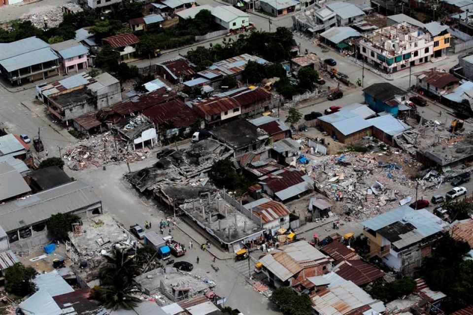 Terremoto lurrikara Ecuador Ekuador Pedernales. EFE