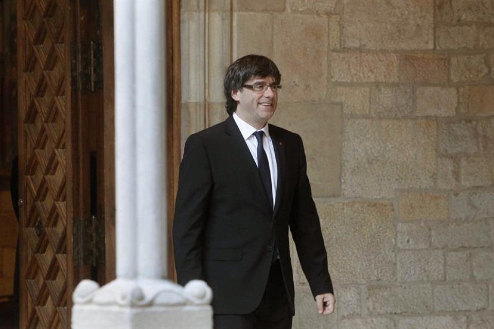 Carles Puigdemont en el Palau de la Generalitat. EFE