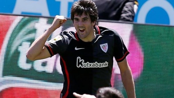 Mikel San José celebrando un gol con el Athletic. Foto: EFE