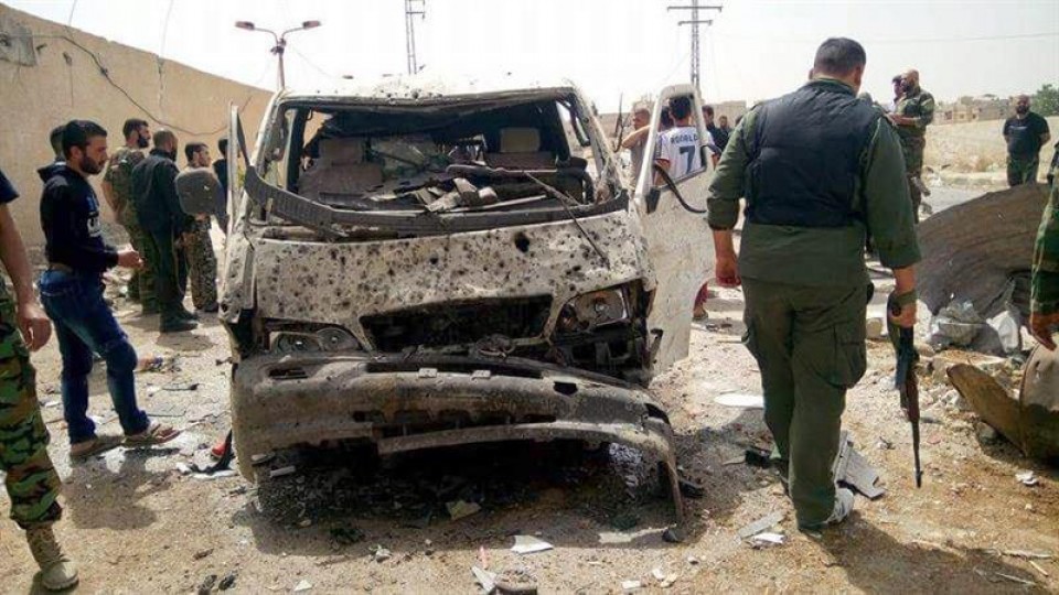 Ataque con coche bomba en Damasco. Foto: EFE