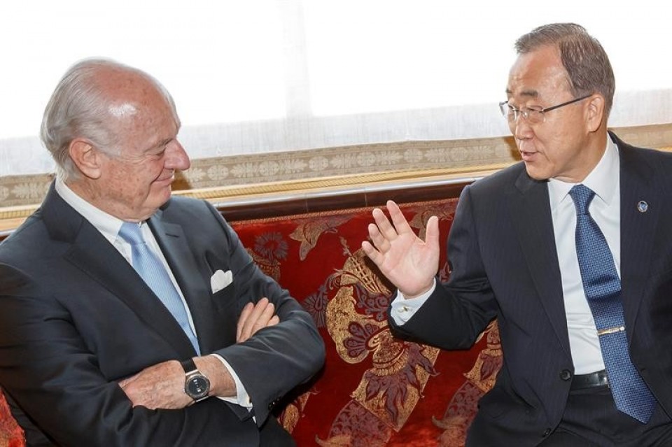 Ban Ki-moon ONU para Siria, Staffan de Mistura