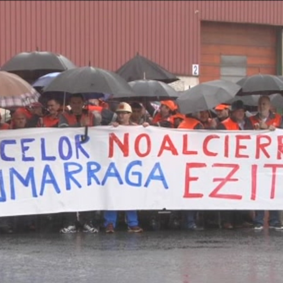 Una de las múltiples protesatas de los trabajadores de Zumarraga. Foto de archivo: EFE
