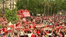 El Sevilla ha celebrado la quinta Europa League con su afición