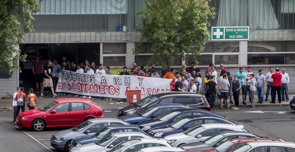 Protesta de los trabajadores de ACB de Sestao. Imagen de archivo: EFE