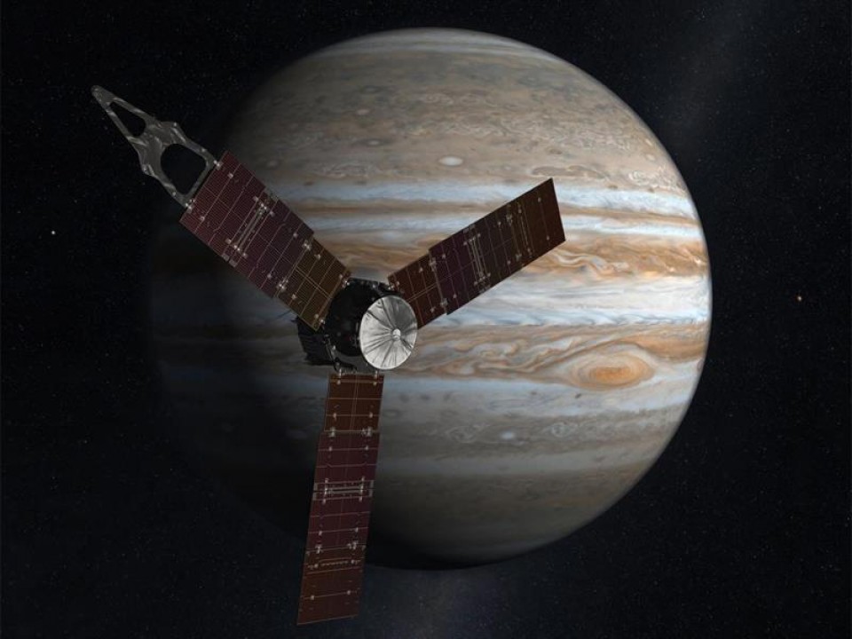 Juno en Júpiter. Foto: NASA/EFE
