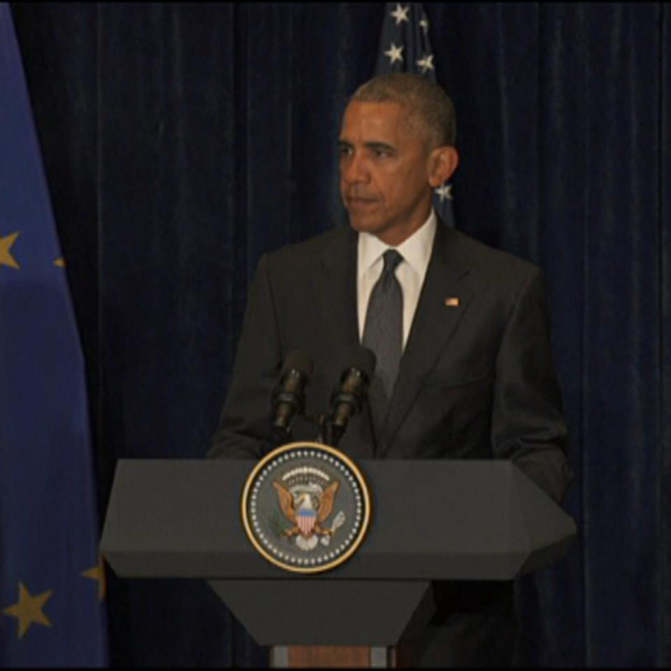 Obama, hoy, en la cumbre de la OTAN en Varsovia (Polonia). EFE. 