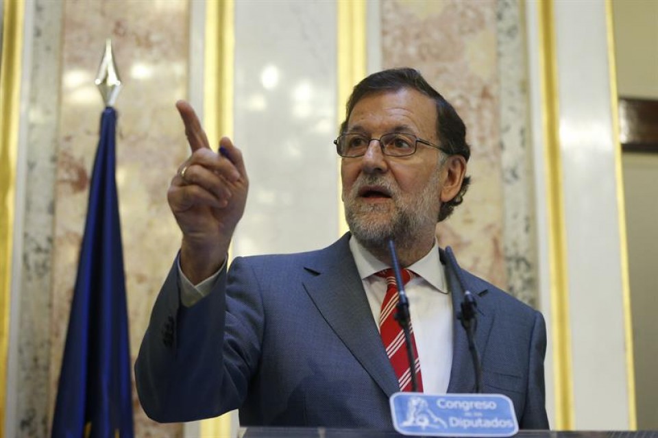 Rajoy, en la rueda de prensa.