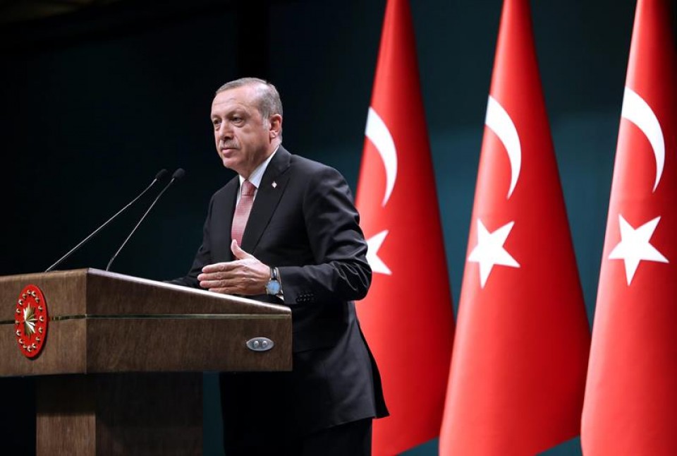 Recep Tayip Erdogan Turkiako presidentea. Argazkia: EFE