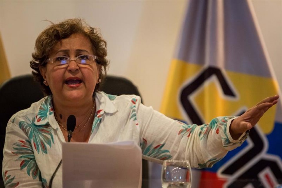 La presidenta del Poder Electoral de Venezuela, Tibisay Lucena. Foto: EFE