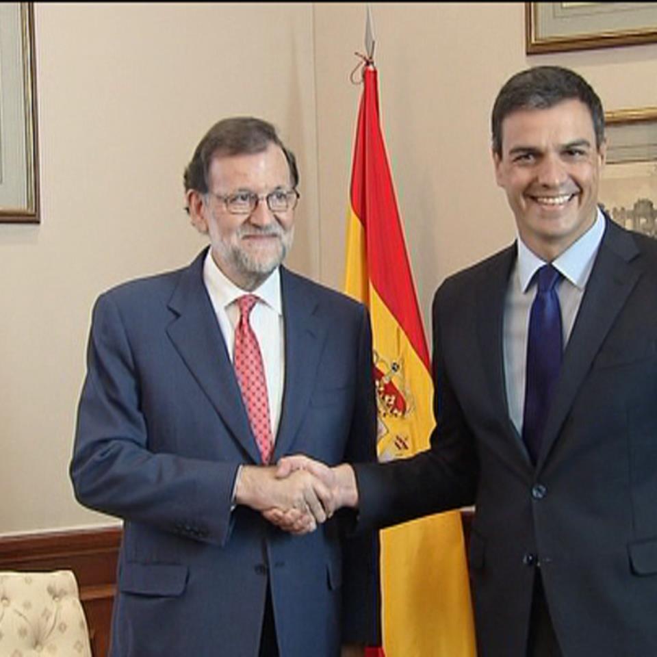 Mariano Rajoy durante su comparecencia tras reunirse con Pedro Sánchez. Foto: EFE