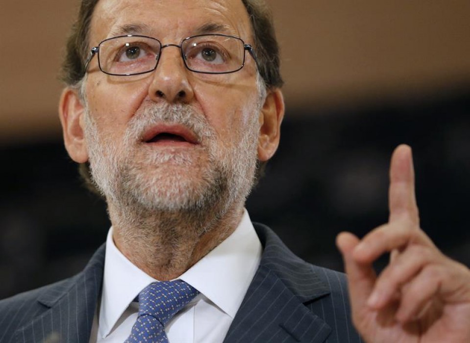 Mariano Rajoy PPko bruuzagia. Artxiboko irudia: EFE