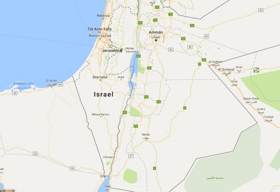 Israel ocupa Palestina también en los mapas de Google