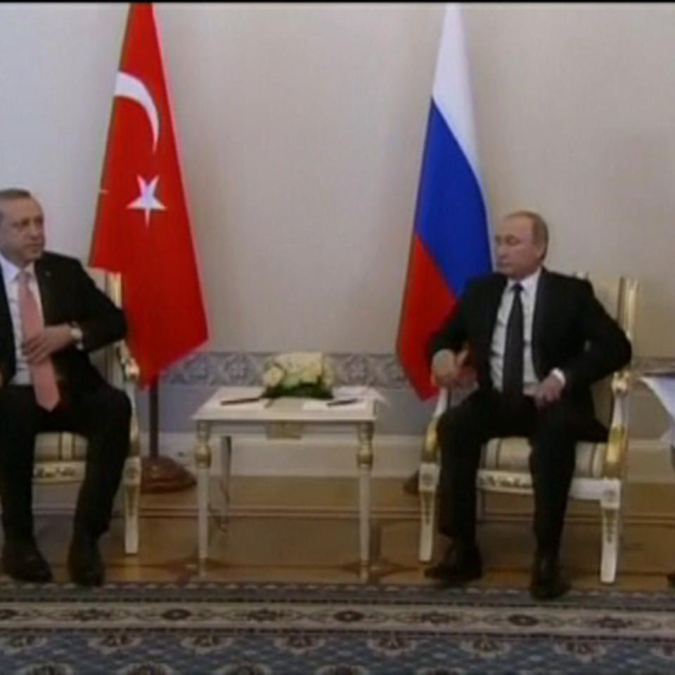 Vladimir Putin y Recep Tayyip Erdogan. EFE