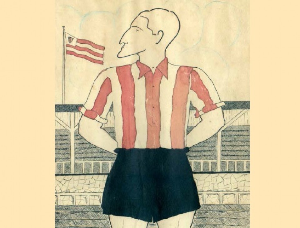 Jose Antonio Agirre San Mamesen, 'Billy'k 1923an egindako karikaturan.