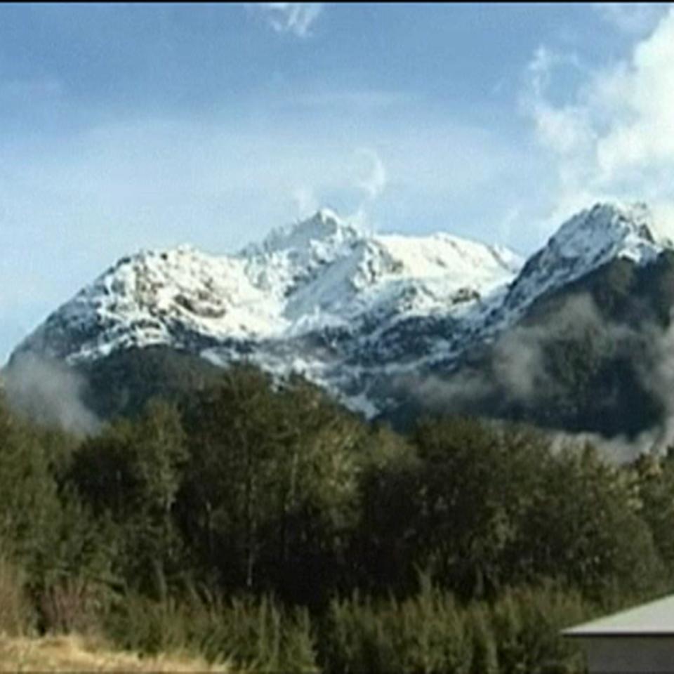 Montes nevados en Nueva Zelanda