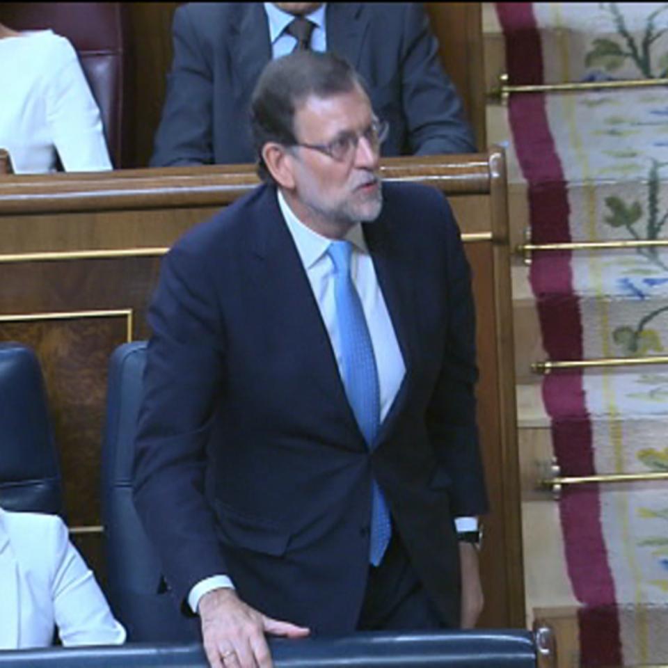 Rajoy, durante el pleno de investidura de la anterior legislatura. Foto: EFE